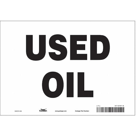 Condor Safety Sign, 7 in Height, 10 in Width, Vinyl, Vertical Rectangle, English, 470R10 470R10