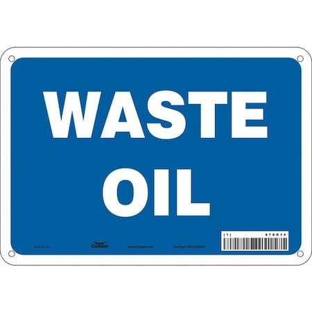 Condor Safety Sign, 7 in Height, 10 in Width, Polyethylene, Vertical Rectangle, English, 470R14 470R14