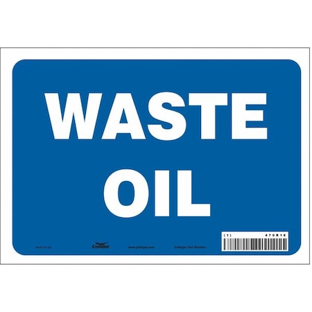 Condor Safety Sign, 7 in Height, 10 in Width, Vinyl, Vertical Rectangle, English, 470R16 470R16