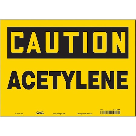 Condor Safety Sign, 10 in Height, 14 in Width, Vinyl, Horizontal Rectangle, English, 470R41 470R41