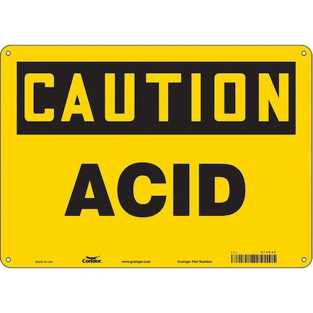 Condor Safety Sign, 10 in Height, 14 in Width, Polyethylene, Horizontal Rectangle, English, 470R46 470R46
