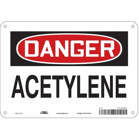 Condor Safety Sign, 7 in Height, 10 in Width, Aluminum, Vertical Rectangle, English, 470R49 470R49