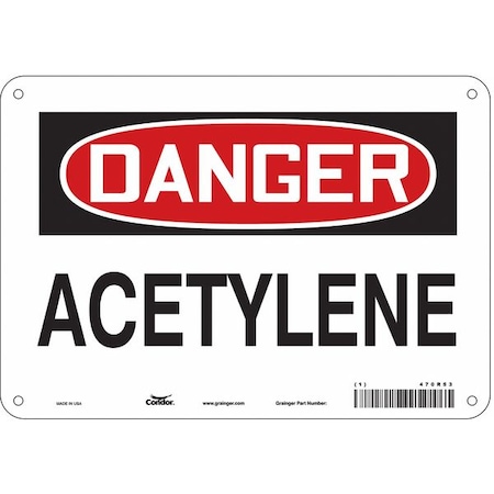 Condor Safety Sign, 7 in Height, 10 in Width, Polyethylene, Vertical Rectangle, English, 470R53 470R53