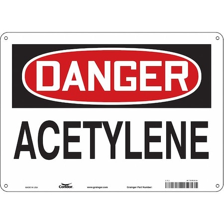 Condor Safety Sign, 10 in Height, 14 in Width, Polyethylene, Horizontal Rectangle, English, 470R54 470R54