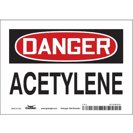 Condor Safety Sign, 5 in Height, 7 in Width, Vinyl, Horizontal Rectangle, English, 470R55 470R55