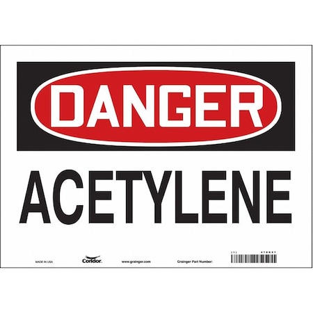 Condor Safety Sign, 10 in Height, 14 in Width, Vinyl, Horizontal Rectangle, English, 470R57 470R57
