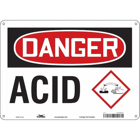 Condor Safety Sign, 10 in Height, 14 in Width, Polyethylene, Horizontal Rectangle, English, 470R63 470R63