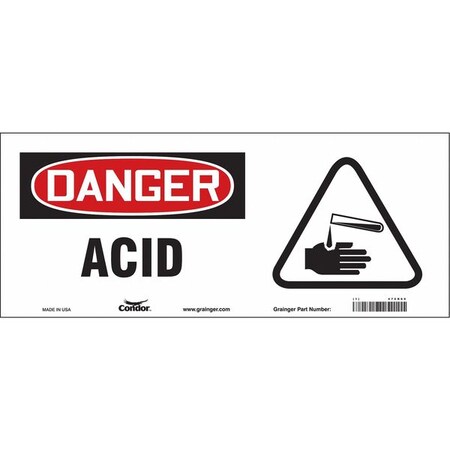 Condor Safety Sign, 7 in H, 17 in W, Vinyl, Vertical Rectangle, English, 470R69 470R69