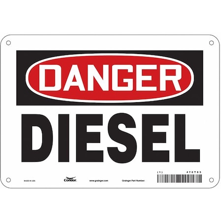 Condor Safety Sign, 7 in Height, 10 in Width, Aluminum, Vertical Rectangle, English, 470T83 470T83
