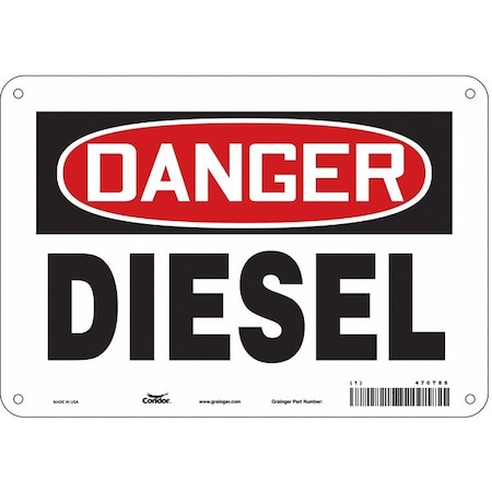 Condor Safety Sign, 7 in Height, 10 in Width, Polyethylene, Vertical Rectangle, English, 470T86 470T86