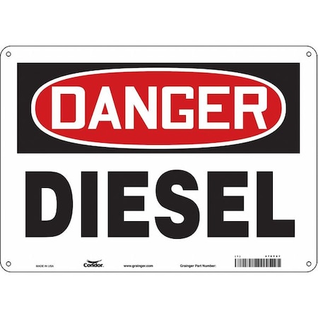 Condor Safety Sign, 10 in Height, 14 in Width, Polyethylene, Horizontal Rectangle, English, 470T87 470T87