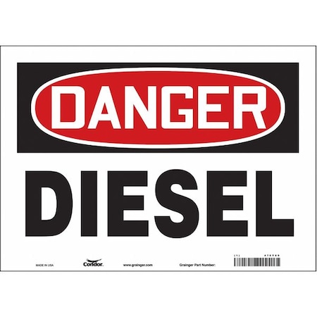 Condor Safety Sign, 10 in Height, 14 in Width, Vinyl, Horizontal Rectangle, English, 470T89 470T89