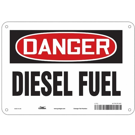 Condor Safety Sign, 7 in Height, 10 in Width, Aluminum, Vertical Rectangle, English, 470T90 470T90