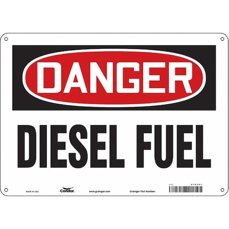 Condor Safety Sign, 10 in Height, 14 in Width, Aluminum, Horizontal Rectangle, English, 470T91 470T91