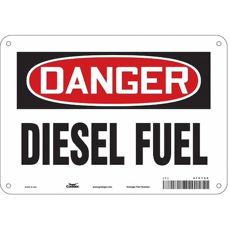 Condor Safety Sign, 7 in Height, 10 in Width, Polyethylene, Vertical Rectangle, English, 470T96 470T96