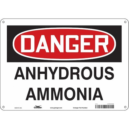 Condor Safety Sign, 10 in Height, 14 in Width, Aluminum, Horizontal Rectangle, English, 470T02 470T02