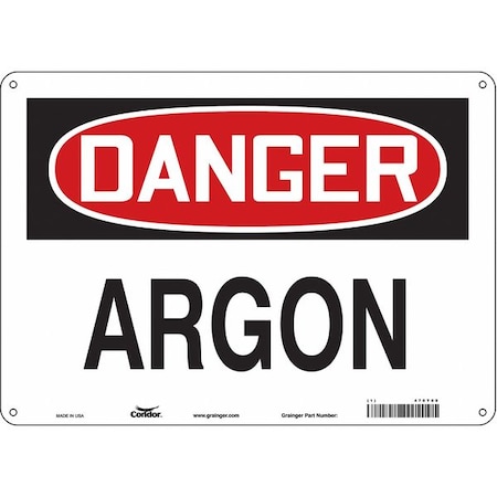 Condor Safety Sign, 10 in Height, 14 in Width, Aluminum, Horizontal Rectangle, English, 470T08 470T08