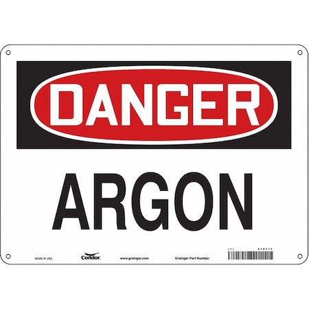 Condor Safety Sign, 10 in Height, 14 in Width, Polyethylene, Horizontal Rectangle, English, 470T11 470T11