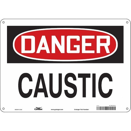 Condor Safety Sign, 10 in Height, 14 in Width, Aluminum, Horizontal Rectangle, English, 470T23 470T23