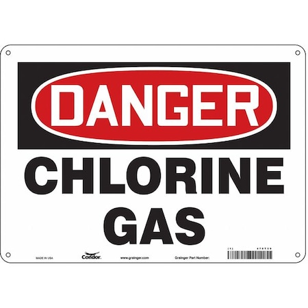 Condor Safety Sign, 10 in Height, 14 in Width, Aluminum, Horizontal Rectangle, English, 470T39 470T39