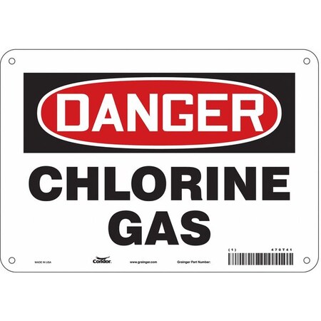 Condor Safety Sign, 7 in Height, 10 in Width, Polyethylene, Vertical Rectangle, English, 470T41 470T41