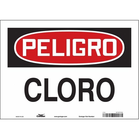 Condor Safety Sign, 10 in Height, 14 in Width, Vinyl, Horizontal Rectangle, Spanish 470T56