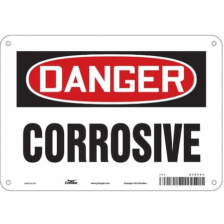 Condor Safety Sign, 7 in Height, 10 in Width, Aluminum, Vertical Rectangle, English, 470T57 470T57
