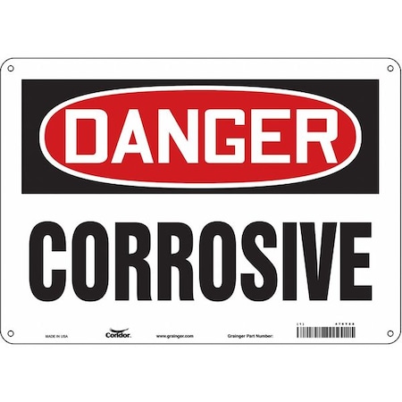 Condor Safety Sign, 10 in Height, 14 in Width, Aluminum, Horizontal Rectangle, English, 470T58 470T58