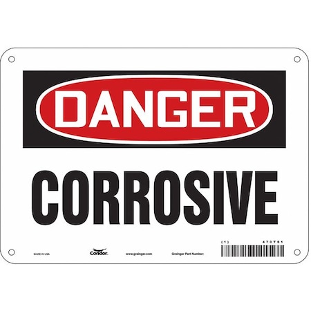 Condor Safety Sign, 7 in Height, 10 in Width, Polyethylene, Vertical Rectangle, English, 470T61 470T61