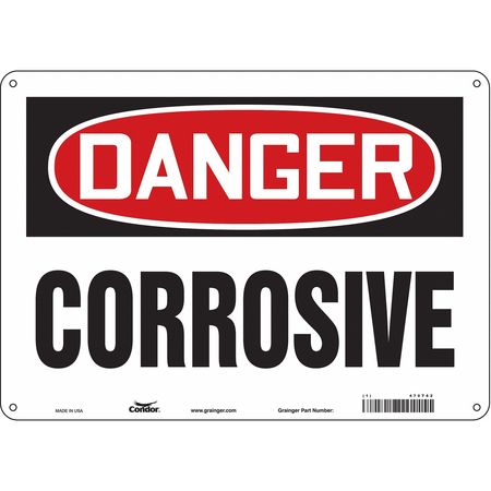 CONDOR Safety Sign, 10 in Height, 14 in Width, Polyethylene, Horizontal Rectangle, English, 470T62 470T62