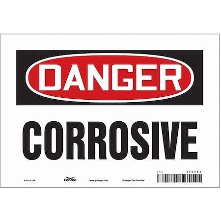 Condor Safety Sign, 7 in Height, 10 in Width, Vinyl, Vertical Rectangle, English, 470T64 470T64