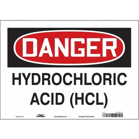Condor Safety Sign, 10 in Height, 14 in Width, Vinyl, Horizontal Rectangle, English, 470U81 470U81