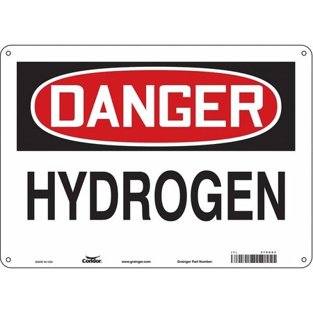Condor Safety Sign, 10 in Height, 14 in Width, Aluminum, Horizontal Rectangle, English, 470U83 470U83