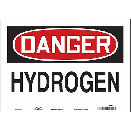Condor Safety Sign, 10 in Height, 14 in Width, Vinyl, Horizontal Rectangle, English, 470U87 470U87