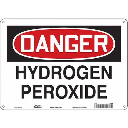 Condor Safety Sign, 10 in Height, 14 in Width, Polyethylene, Horizontal Rectangle, English, 470U91 470U91