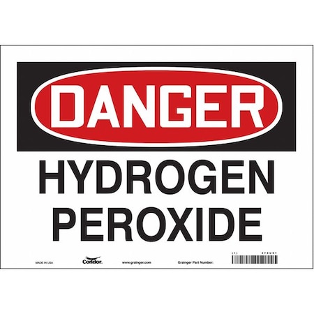 Condor Safety Sign, 10 in Height, 14 in Width, Vinyl, Horizontal Rectangle, English, 470U93 470U93