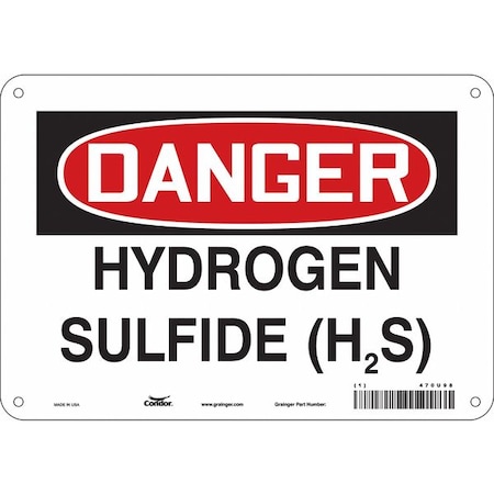 Condor Safety Sign, 7 in Height, 10 in Width, Polyethylene, Vertical Rectangle, English, 470U98 470U98