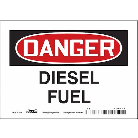 Condor Safety Sign, 5 in Height, 7 in Width, Vinyl, Horizontal Rectangle, English, 470U01 470U01