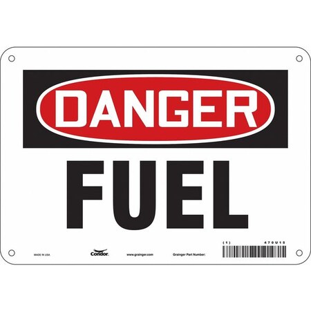 Condor Safety Sign, 7 in Height, 10 in Width, Aluminum, Vertical Rectangle, English, 470U15 470U15