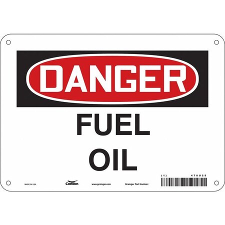 Condor Safety Sign, 7 in Height, 10 in Width, Polyethylene, Vertical Rectangle, English, 470U25 470U25
