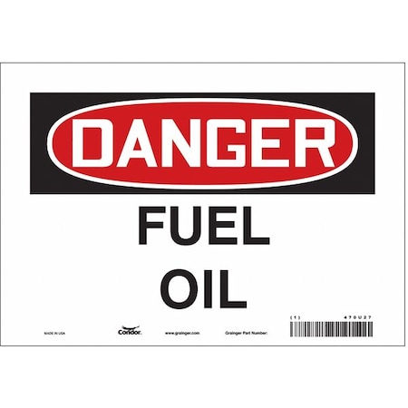 Condor Safety Sign, 7 in Height, 10 in Width, Vinyl, Vertical Rectangle, English, 470U27 470U27
