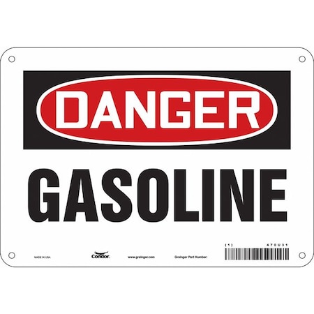 Condor Safety Sign, 7 in Height, 10 in Width, Polyethylene, Vertical Rectangle, English, 470U31 470U31