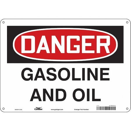 Condor Safety Sign, 10 in Height, 14 in Width, Aluminum, Horizontal Rectangle, English, 470U43 470U43