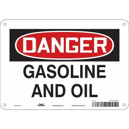 Condor Safety Sign, 7 in Height, 10 in Width, Polyethylene, Vertical Rectangle, English, 470U45 470U45