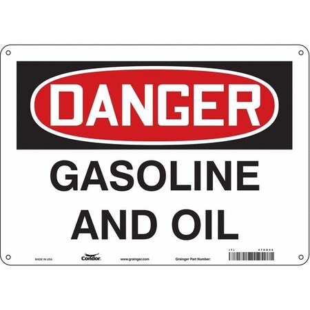 Condor Safety Sign, 10 in Height, 14 in Width, Polyethylene, Horizontal Rectangle, English, 470U46 470U46