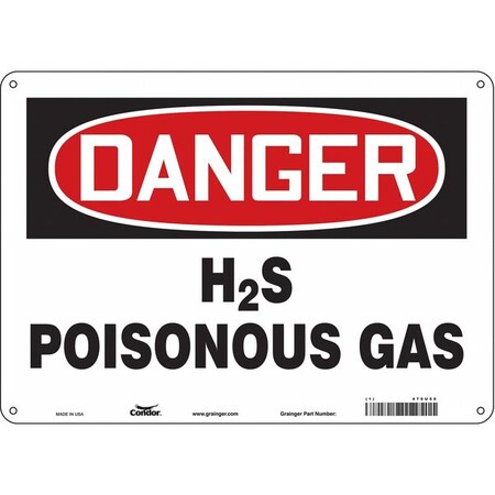 Condor Safety Sign, 10 in Height, 14 in Width, Aluminum, Horizontal Rectangle, English, 470U50 470U50