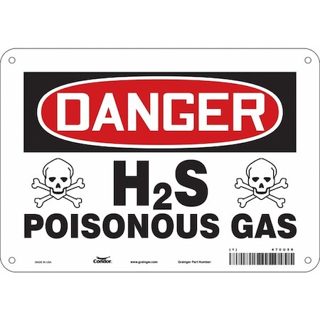 Condor Safety Sign, 7 in Height, 10 in Width, Aluminum, Vertical Rectangle, English, 470U56 470U56
