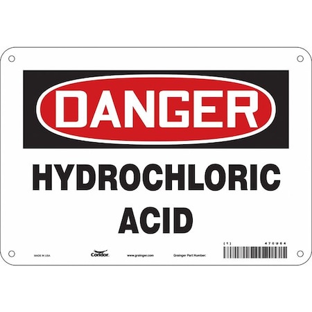 Condor Safety Sign, 7 in Height, 10 in Width, Polyethylene, Vertical Rectangle, English, 470U64 470U64