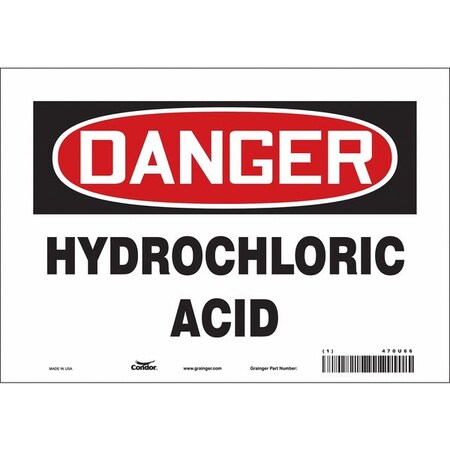 Condor Safety Sign, 7 in Height, 10 in Width, Vinyl, Vertical Rectangle, English, 470U66 470U66