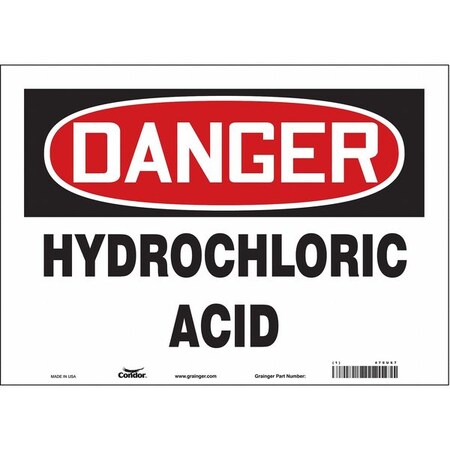 Condor Safety Sign, 10 in Height, 14 in Width, Vinyl, Horizontal Rectangle, English, 470U67 470U67